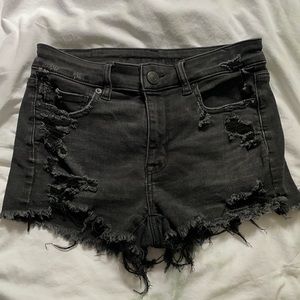 AE Next Level stretch high waisted black shorts